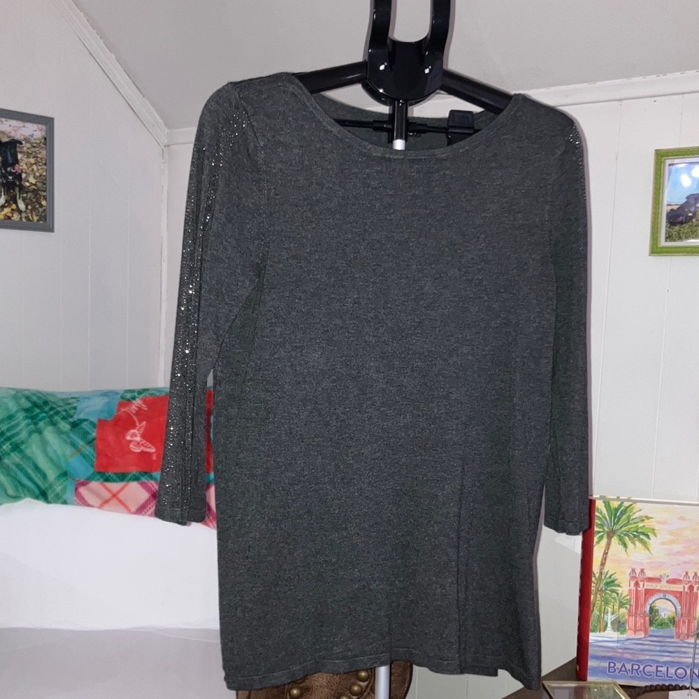 Cable & Gauge Charcoal Long Sleeve Top
